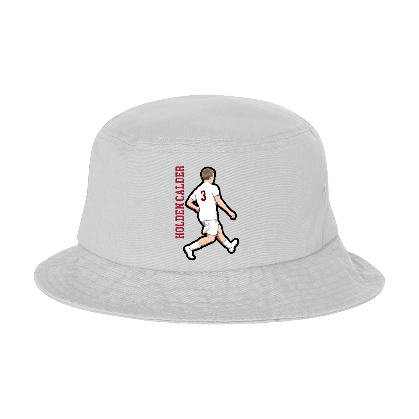 Bucket Cap — Name Vertical in White