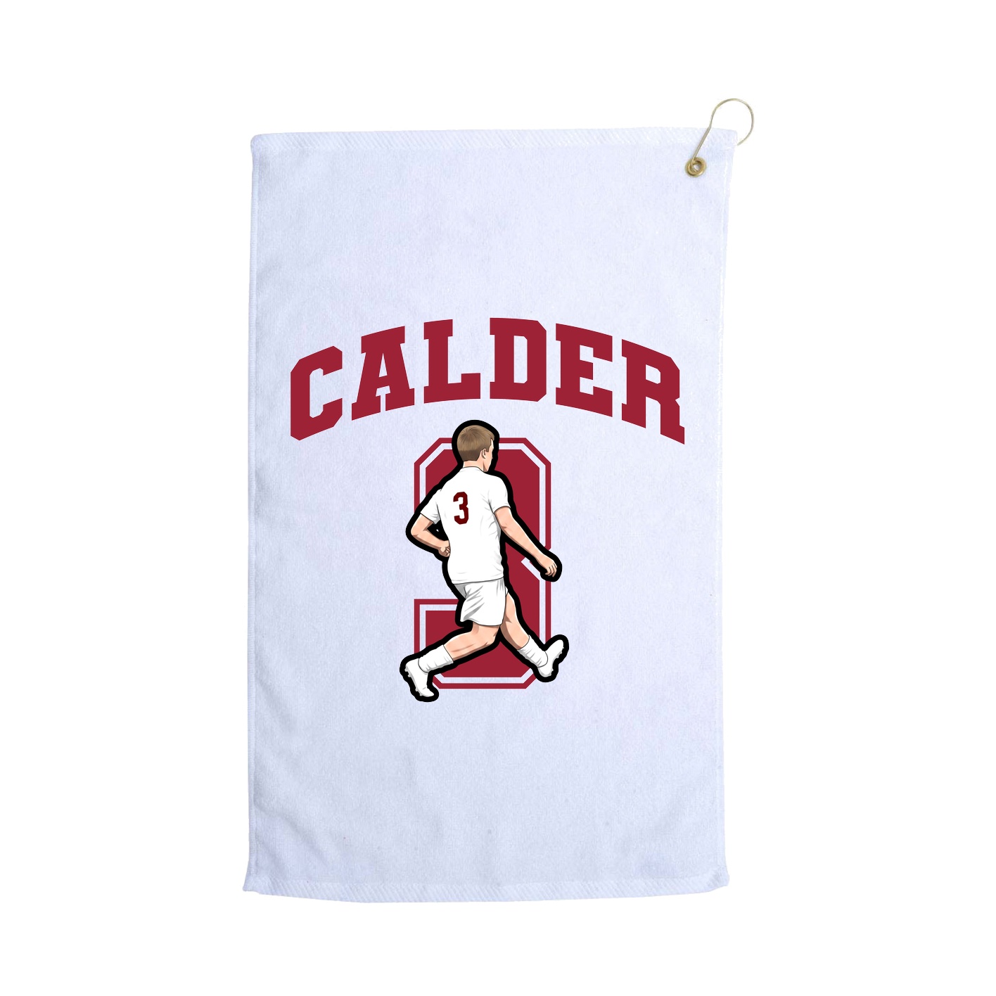 Golf Towel — Number in White