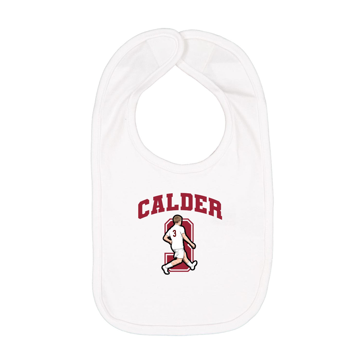Infant Bib — Number in White