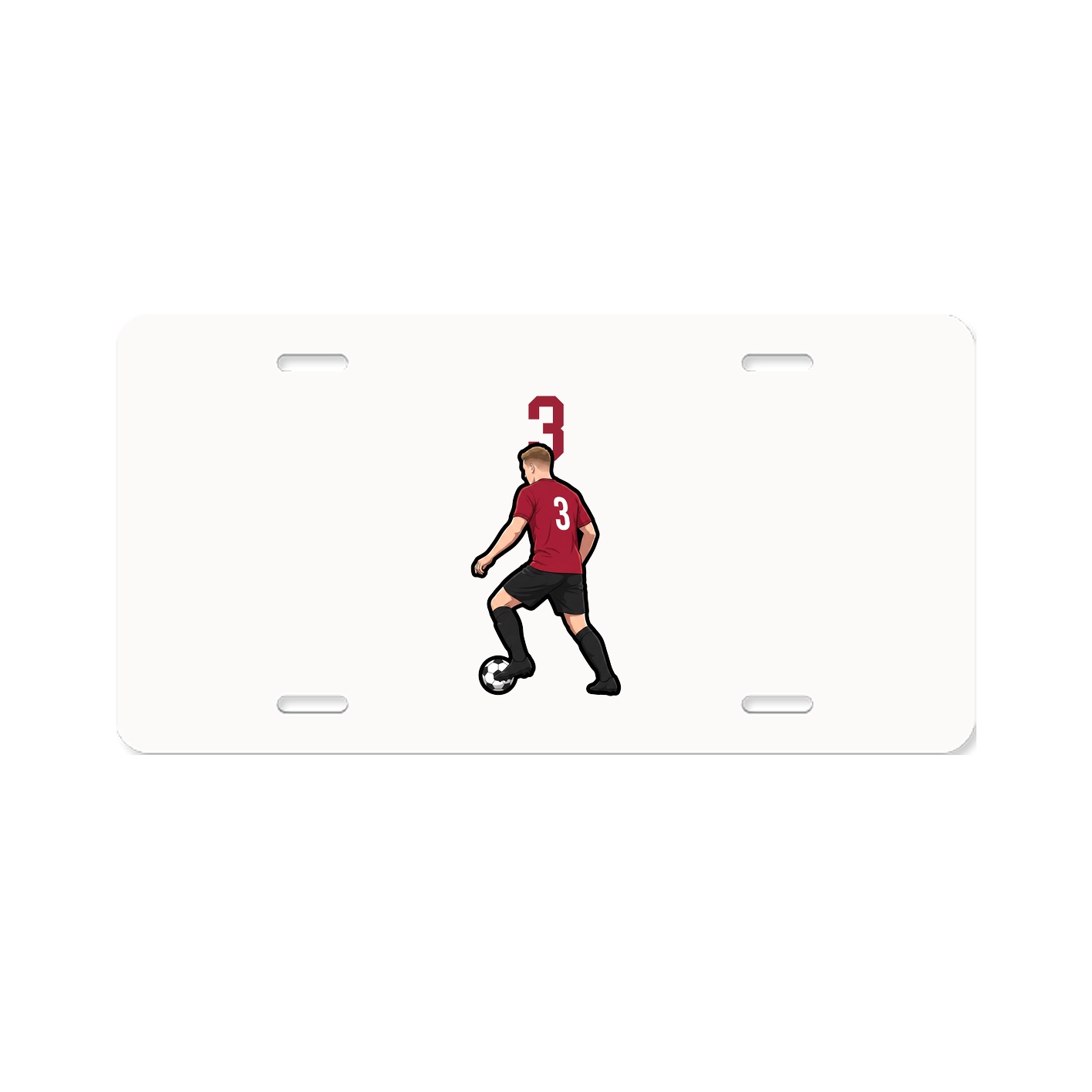 License Plate — Number Top in Classic