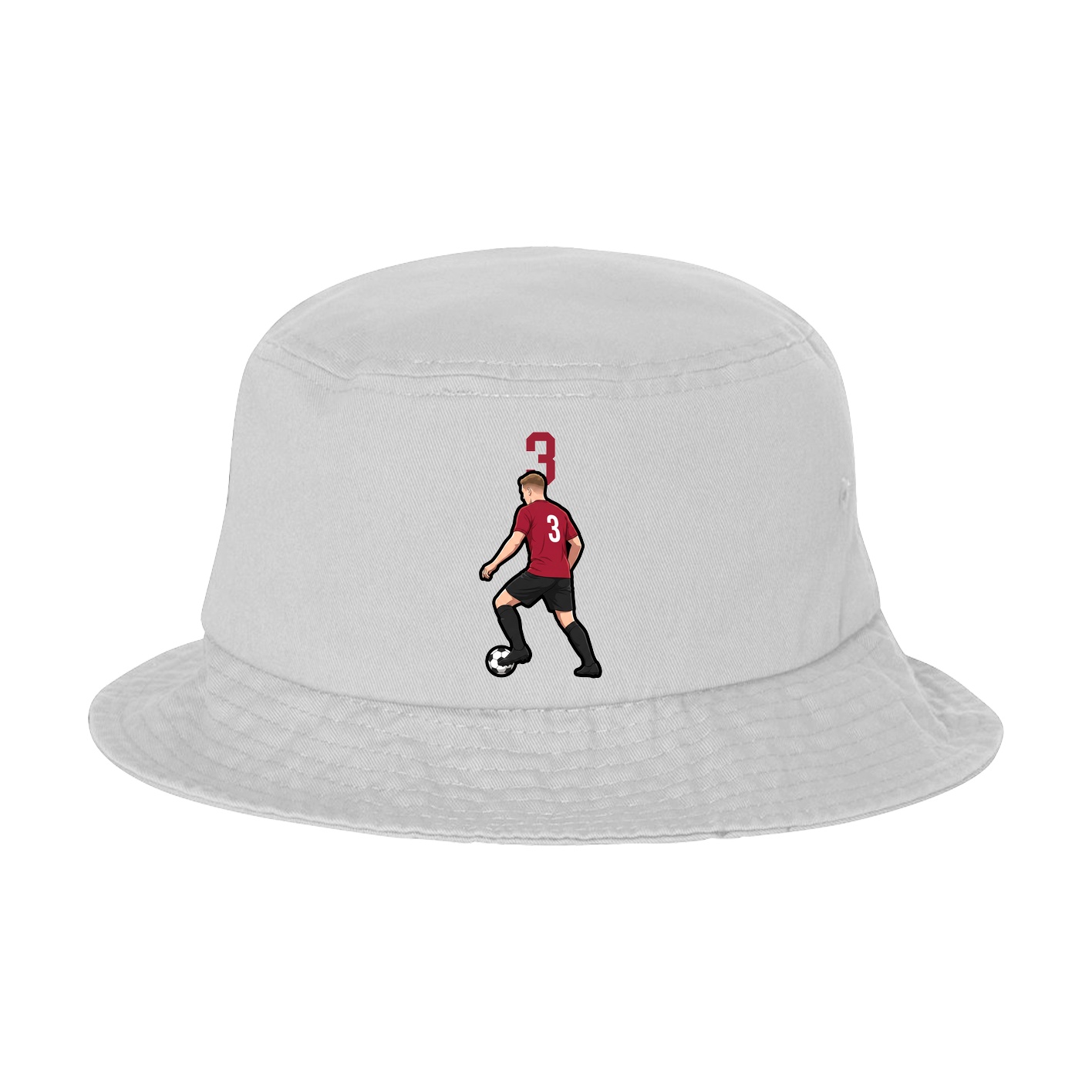 Bucket Cap — Number Top in White