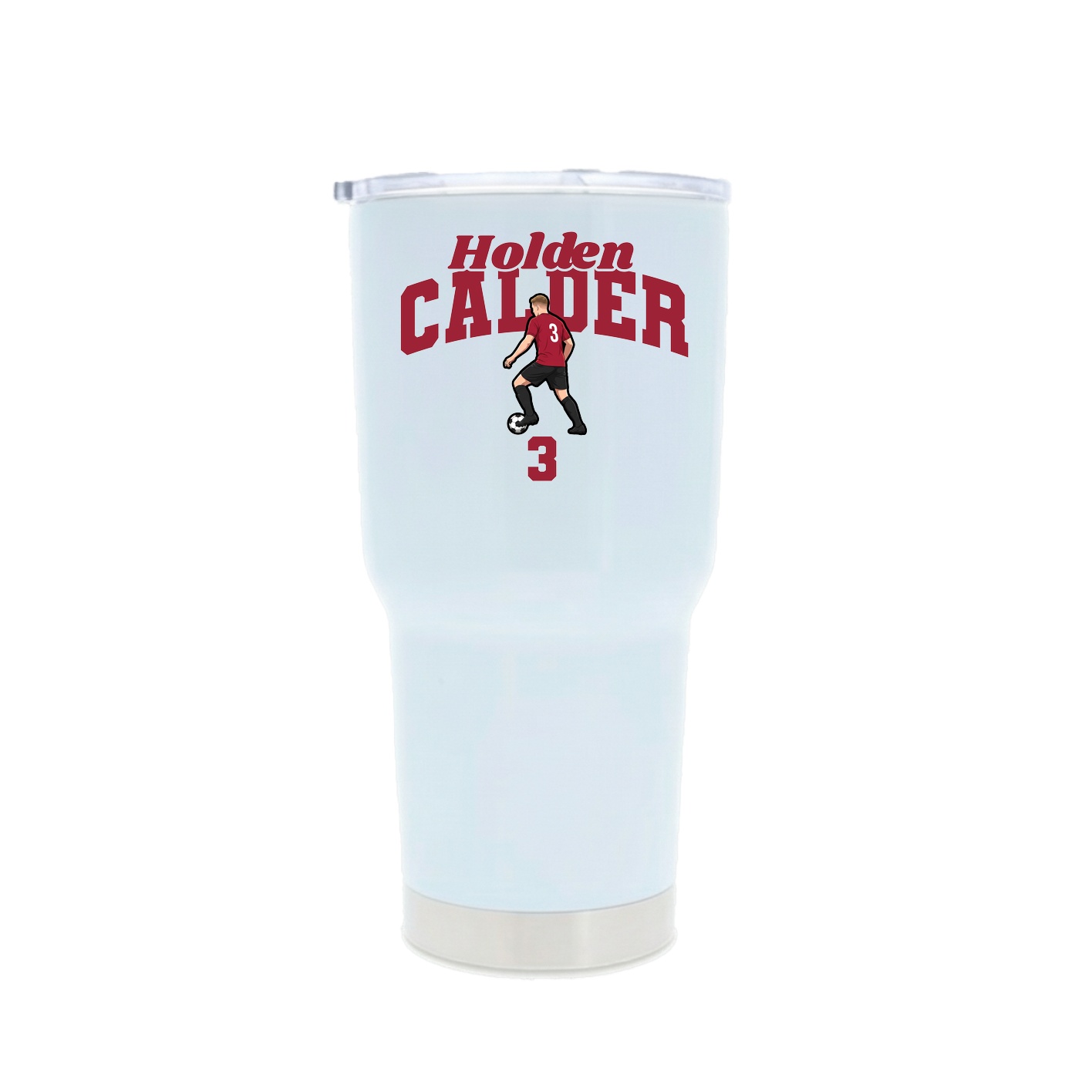 30oz Stainless Steel Tumbler — Signature Arch in White