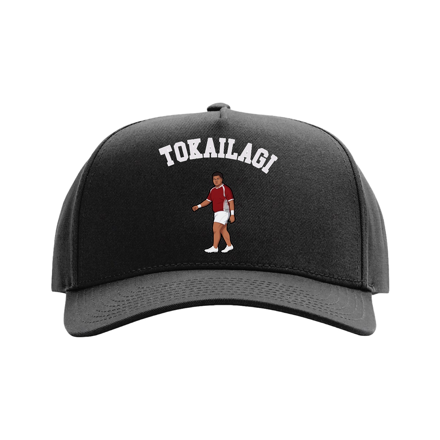 Full Fabric Five-Panel Champ Cap — Shirsey Arch in Black