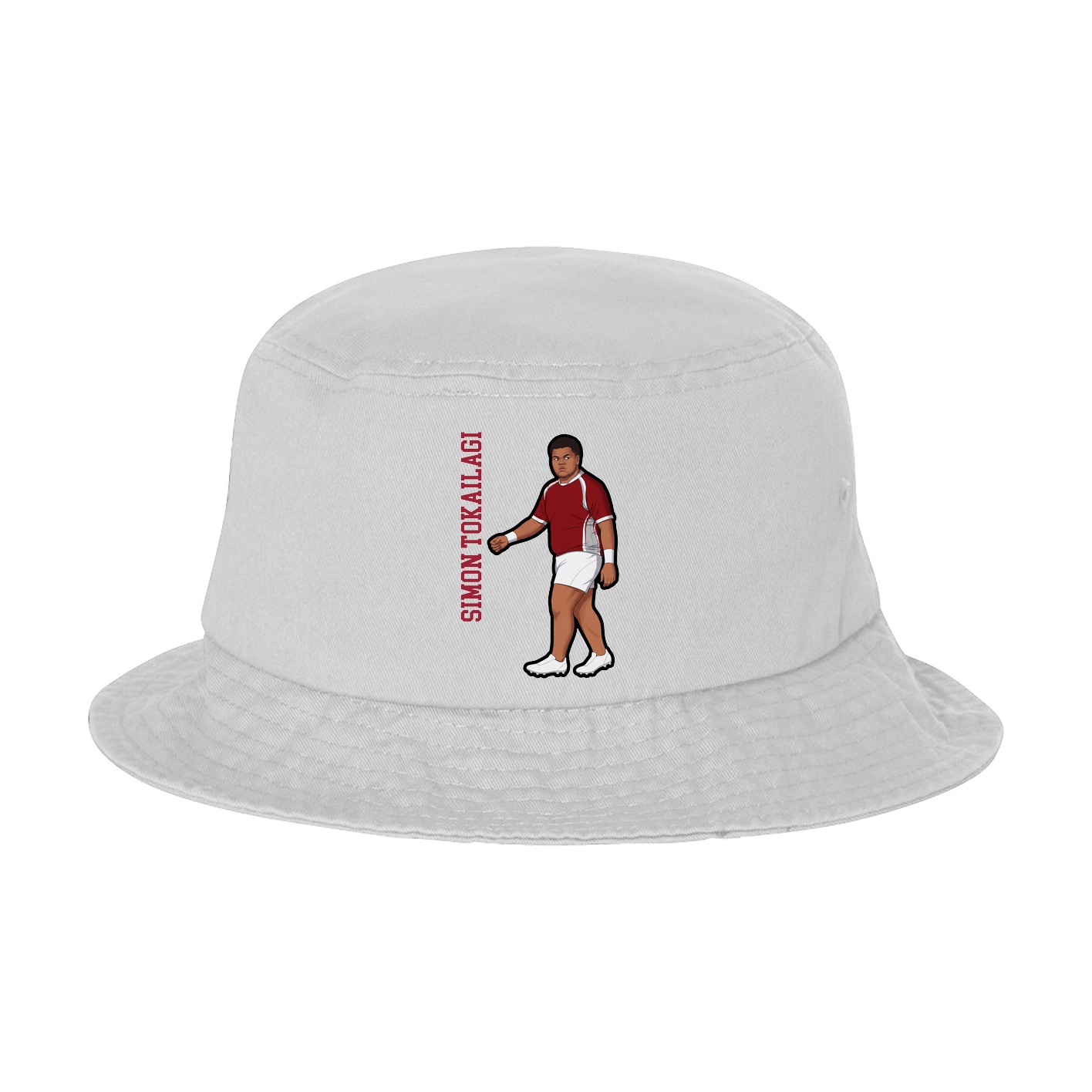 Bucket Cap — Name Vertical in White