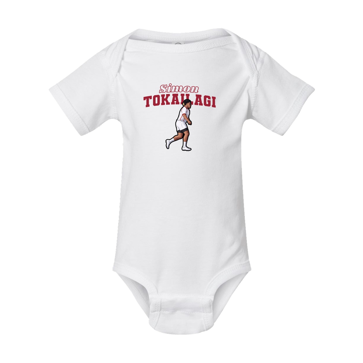 Baby Onesie — Name Arch in White