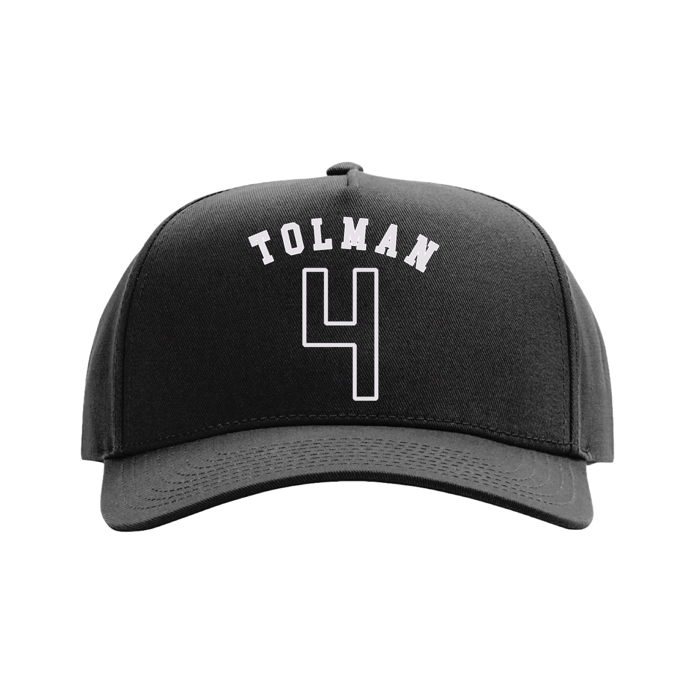 Full Fabric Five-Panel Champ Cap — Shirsey Arch in Black