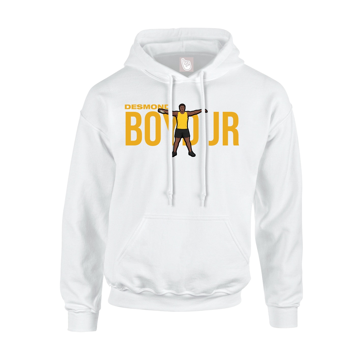 Youth Hoodie — Player Name in White