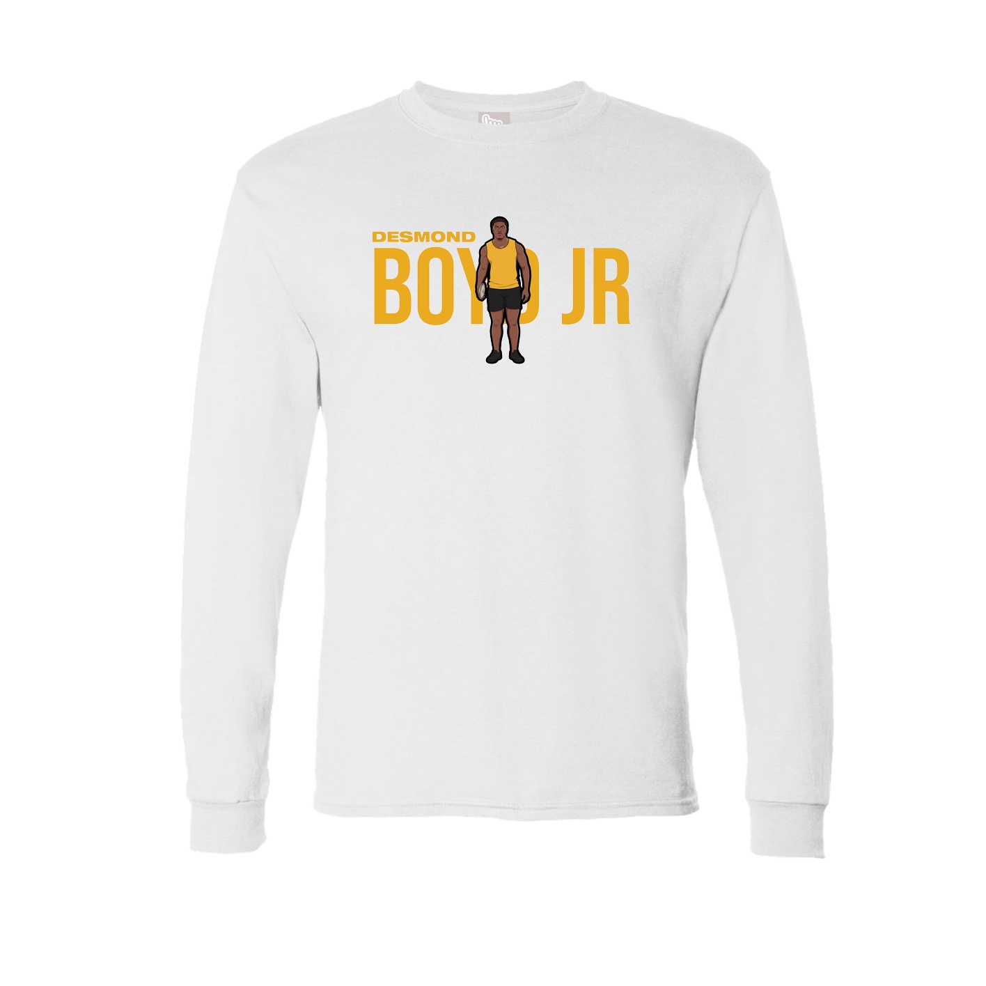 Long Sleeve Tee — Player Name in White