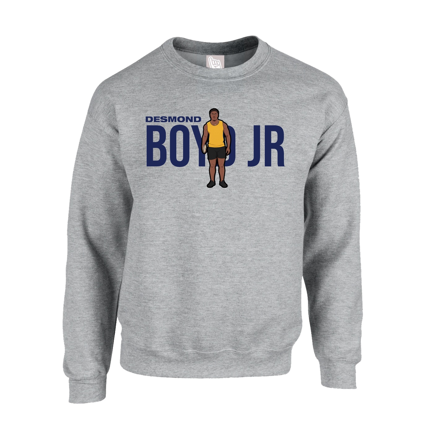 Fleece Crew — Player Name in Grey