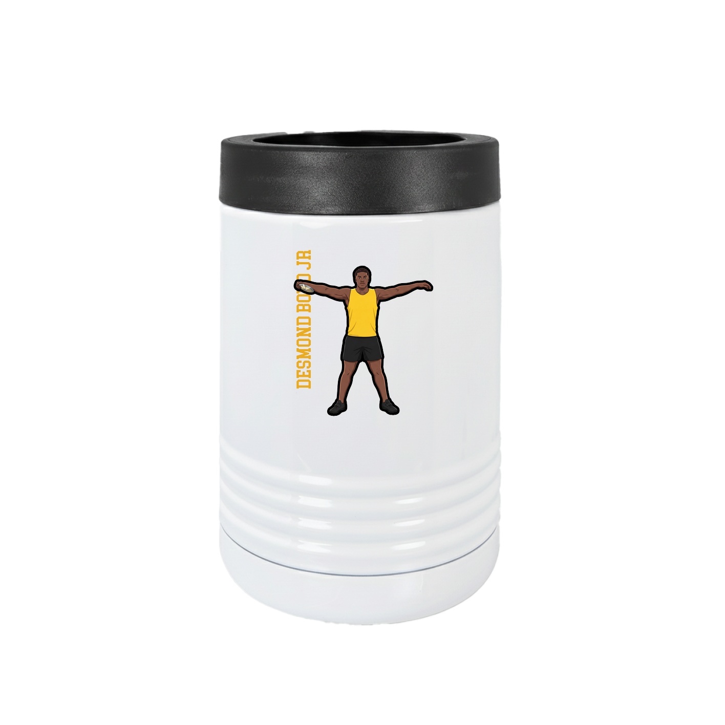 Beverage Holder — Name Vertical in White