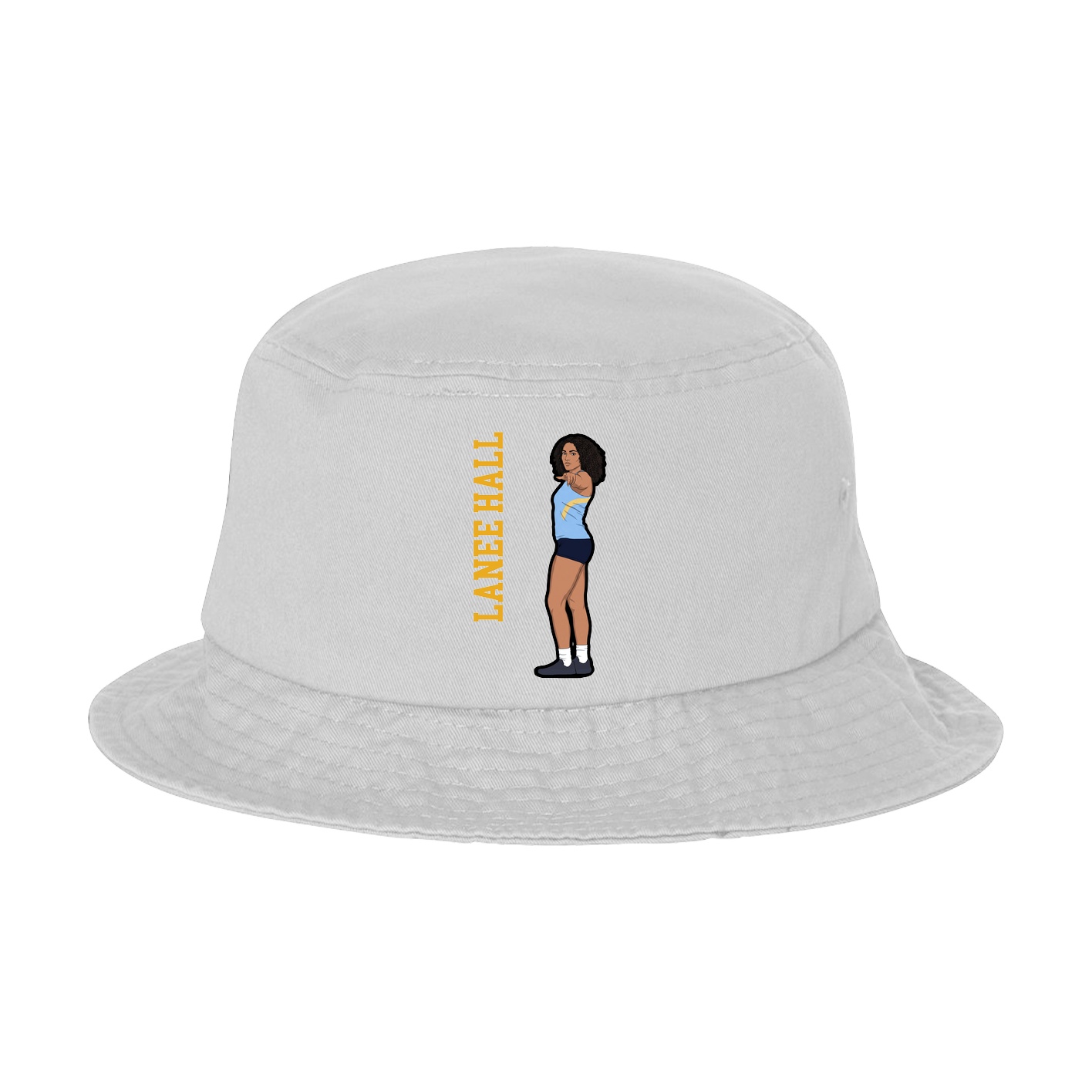 Bucket Cap — Name Vertical in White