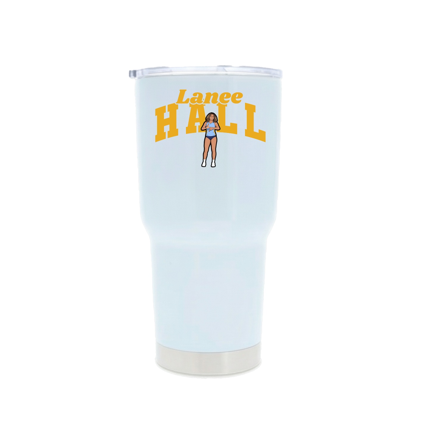 30oz Stainless Steel Tumbler — Signature Arch in White