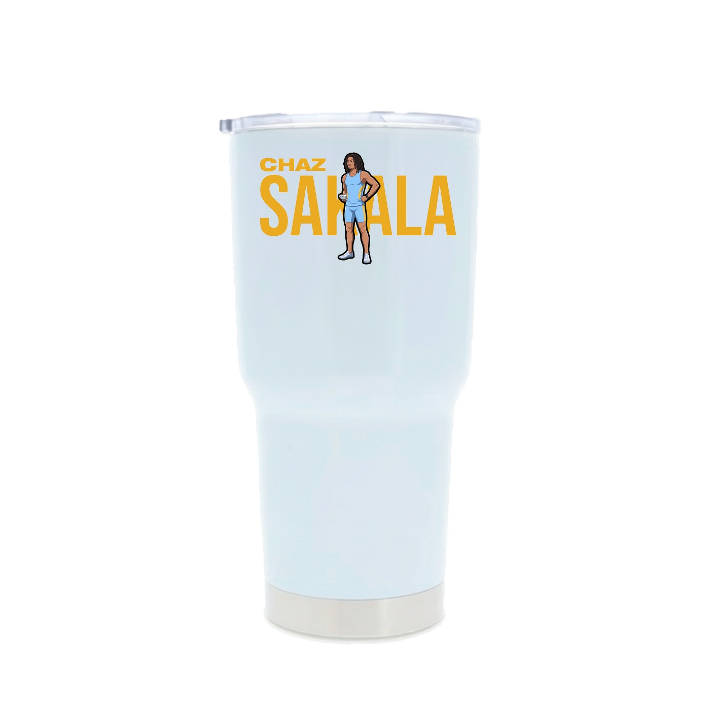 30oz Stainless Steel Tumbler — Player Name in White