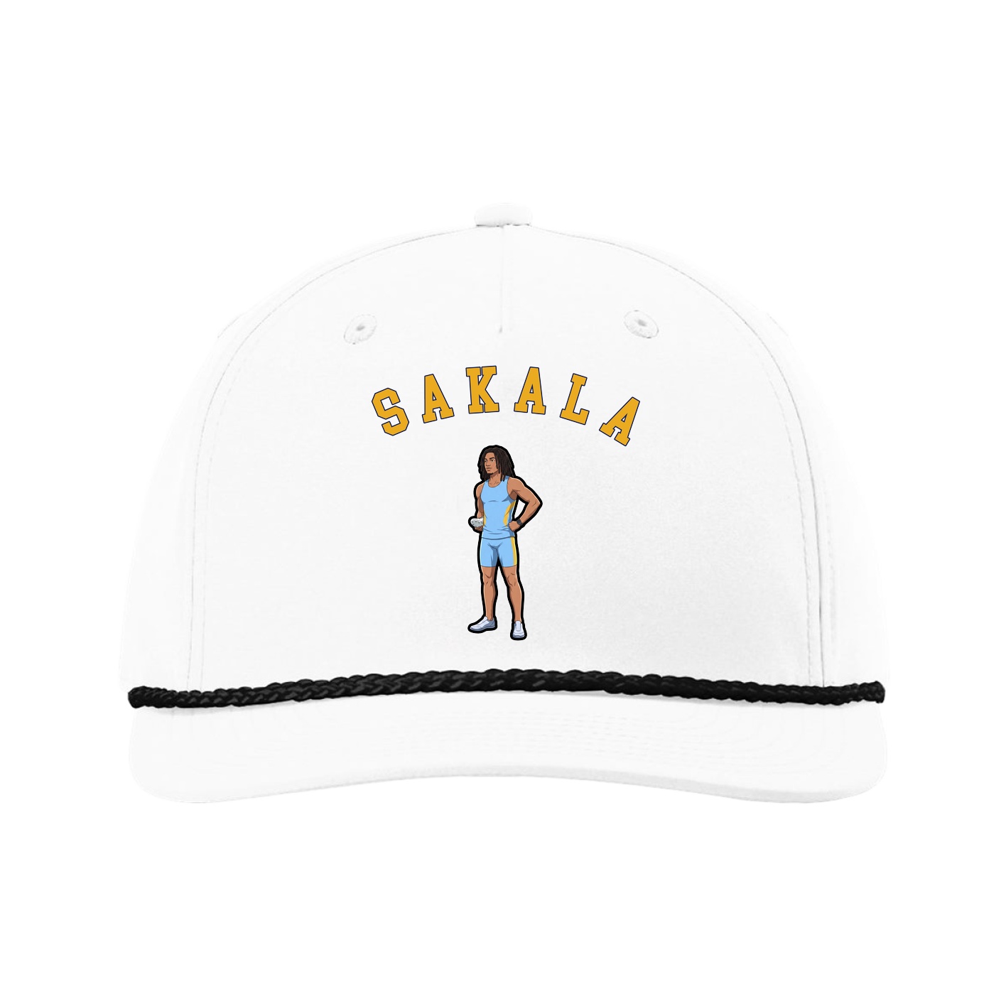 Five-Panel Classic Rope Cap — Shirsey Arch in White