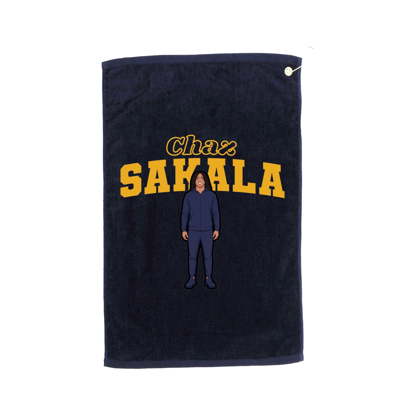 Golf Towel — Name Arch in Navy
