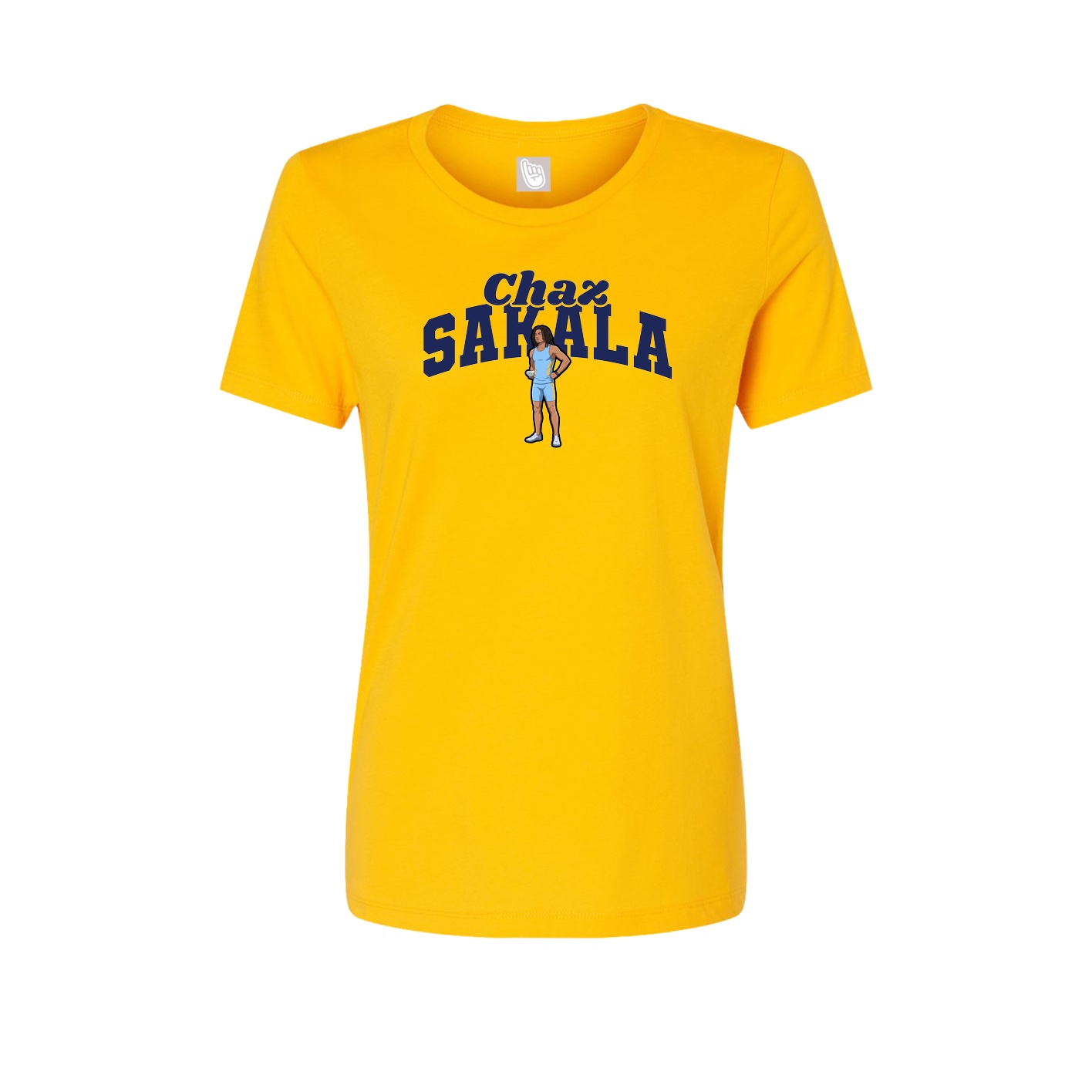 Fitted Women's Tee — Signature Arch in Gold