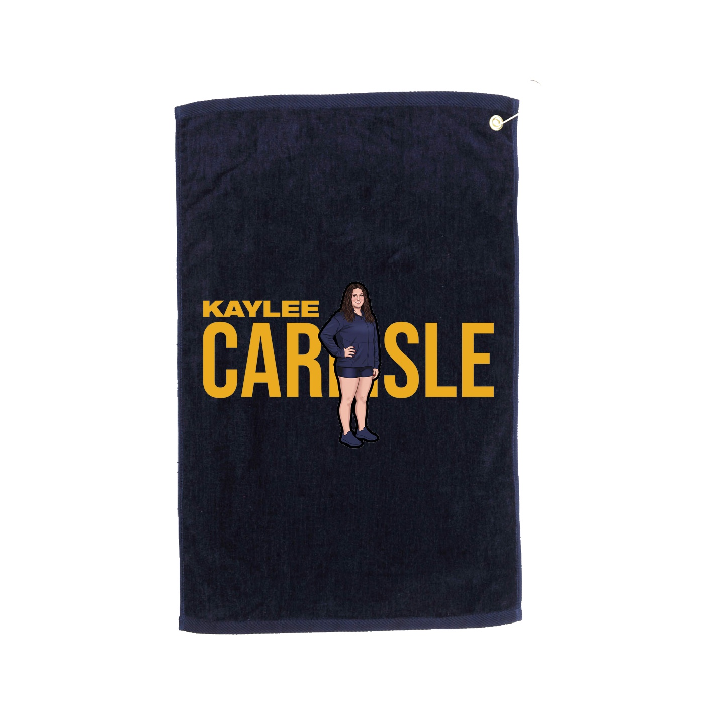 Golf Towel — Player Name in Navy