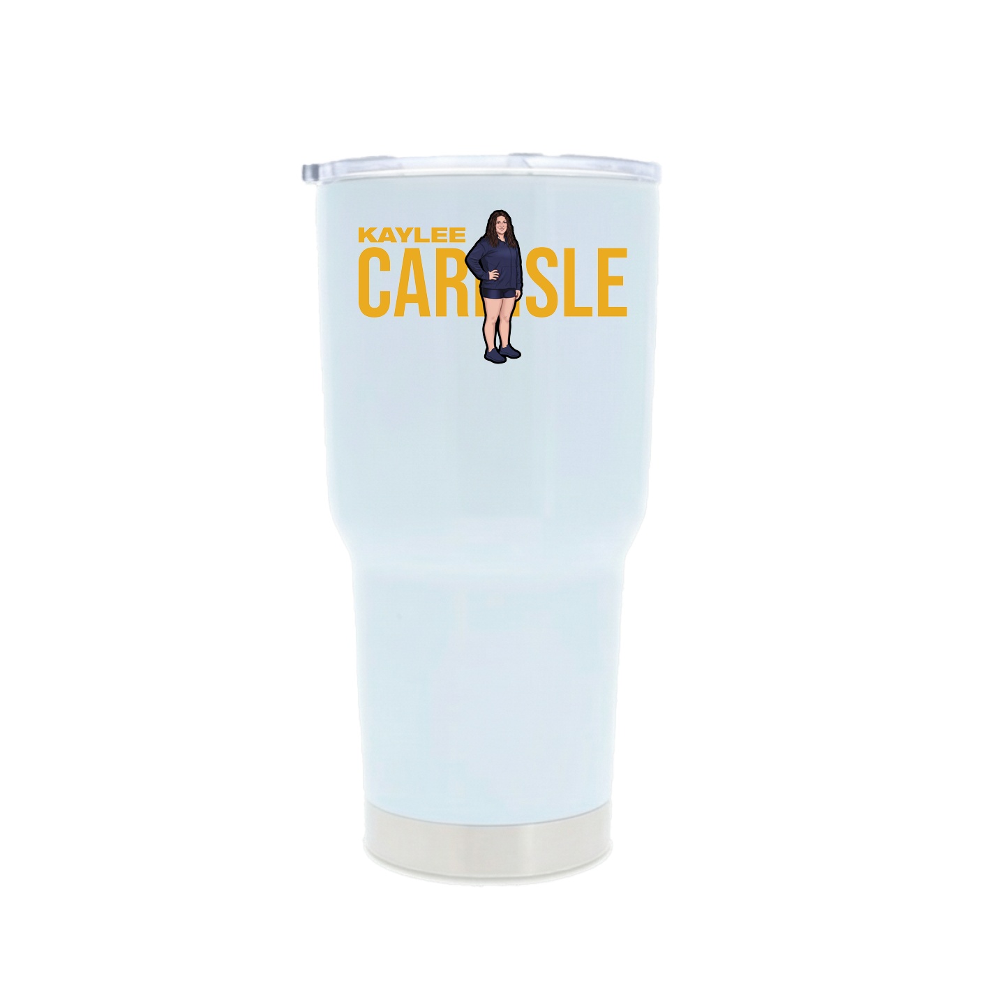 30oz Stainless Steel Tumbler — Player Name in White