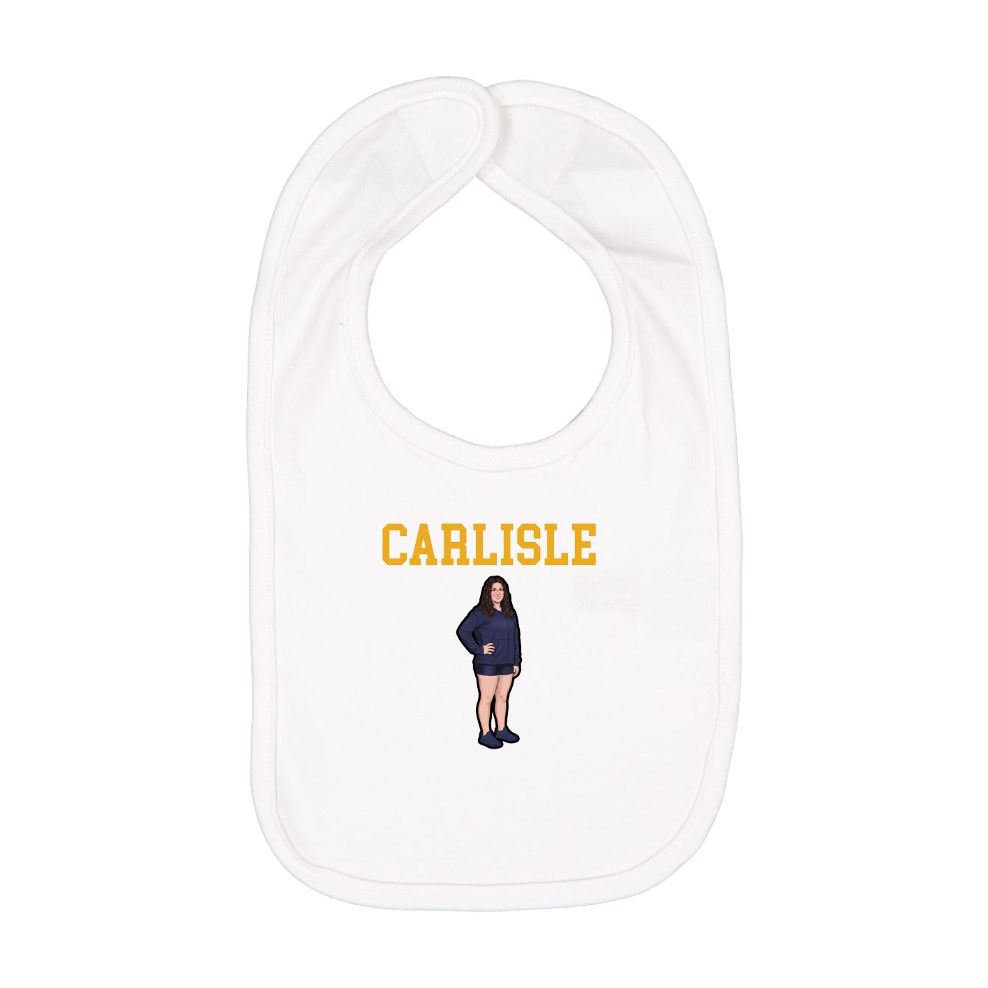 Infant Bib — Shirsey in White
