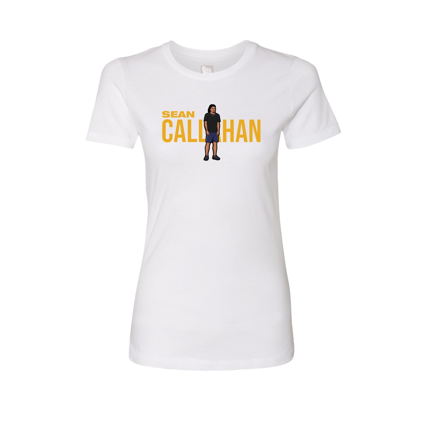Fitted Women's Tee — Player Name in White