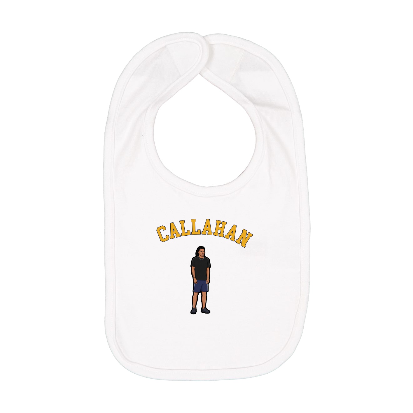 Infant Bib — Shirsey Arch in White
