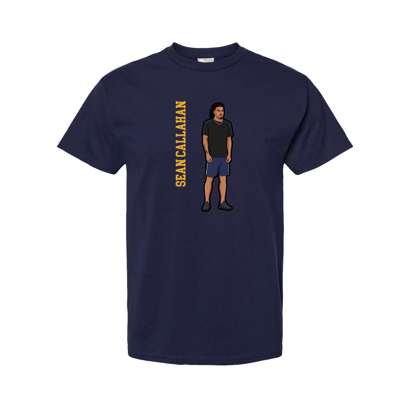 Tee — Name Vertical in Navy