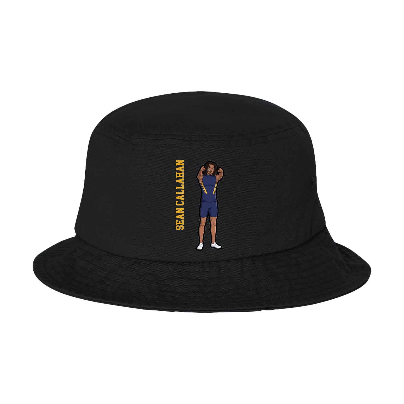 Bucket Cap — Name Vertical in Black