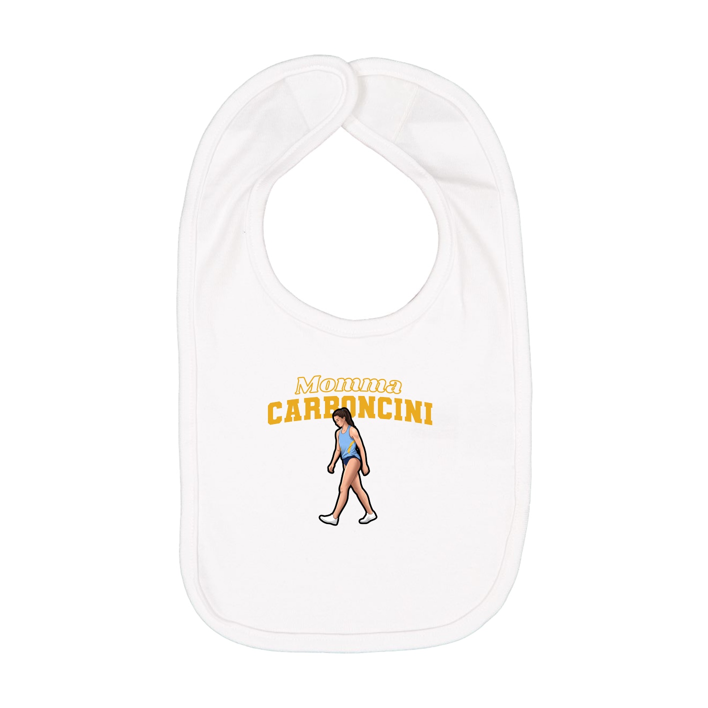 Infant Bib — Mothers Day Block in White