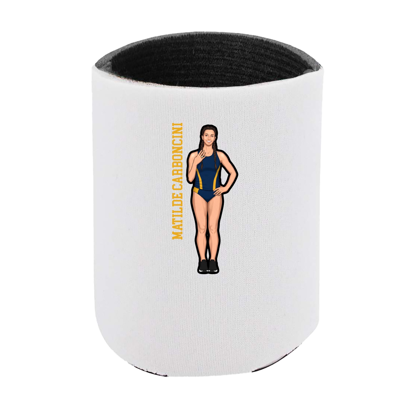 Can Holder — Name Vertical in White