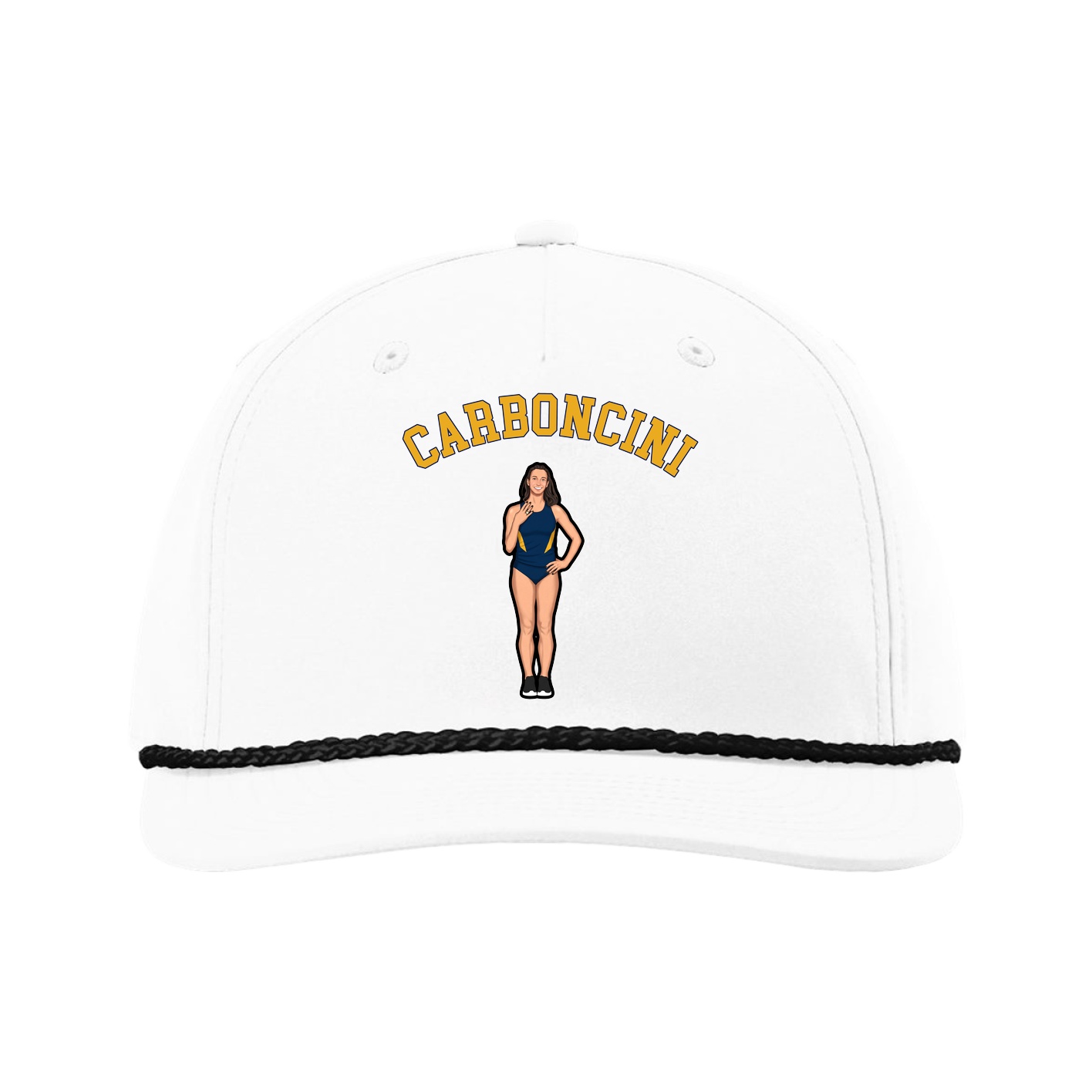 Five-Panel Classic Rope Cap — Shirsey Arch in White