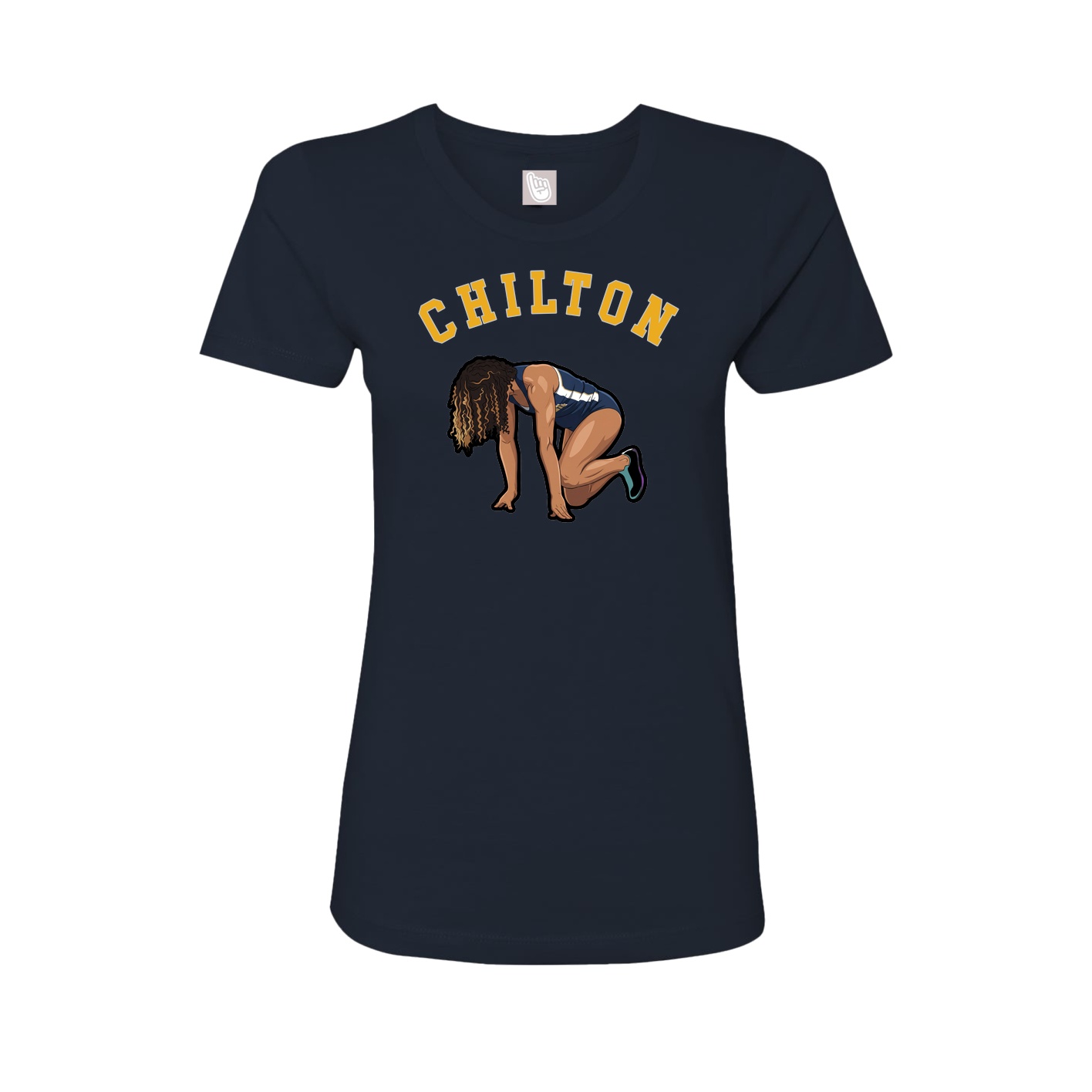 Fitted Women's Tee — Shirsey Arch in Navy