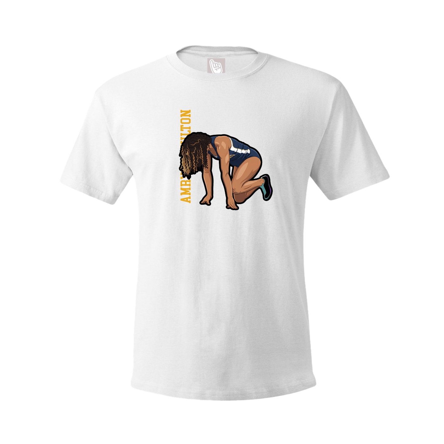Youth Tee — Name Vertical in White