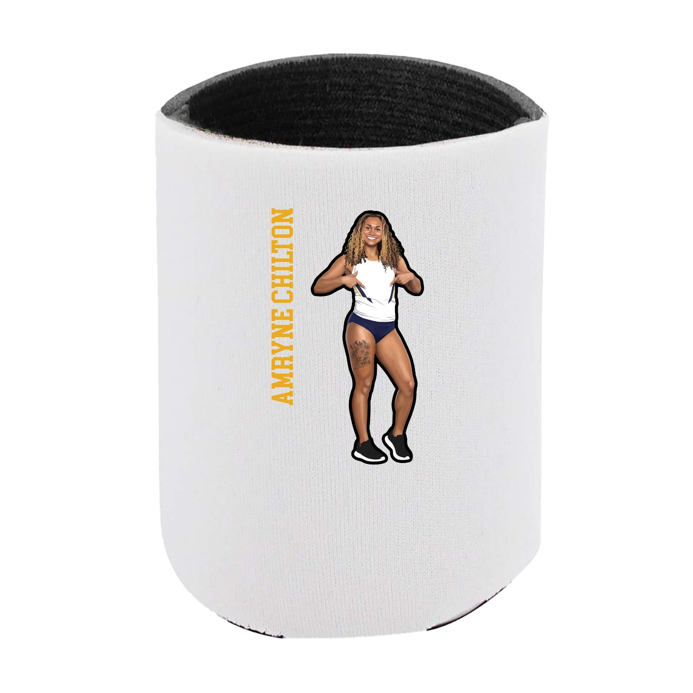 Can Holder — Name Vertical in White