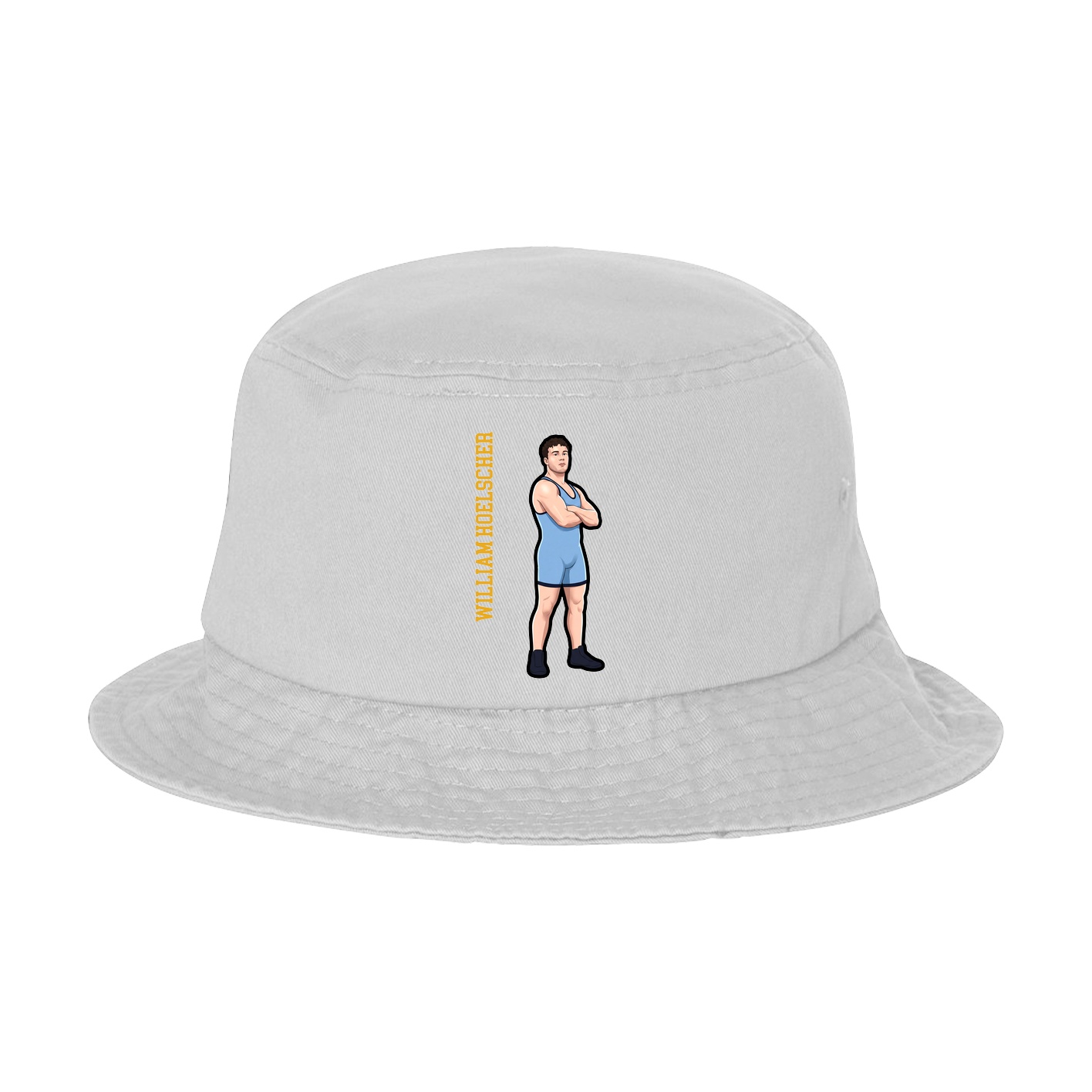 Bucket Cap — Name Vertical in White