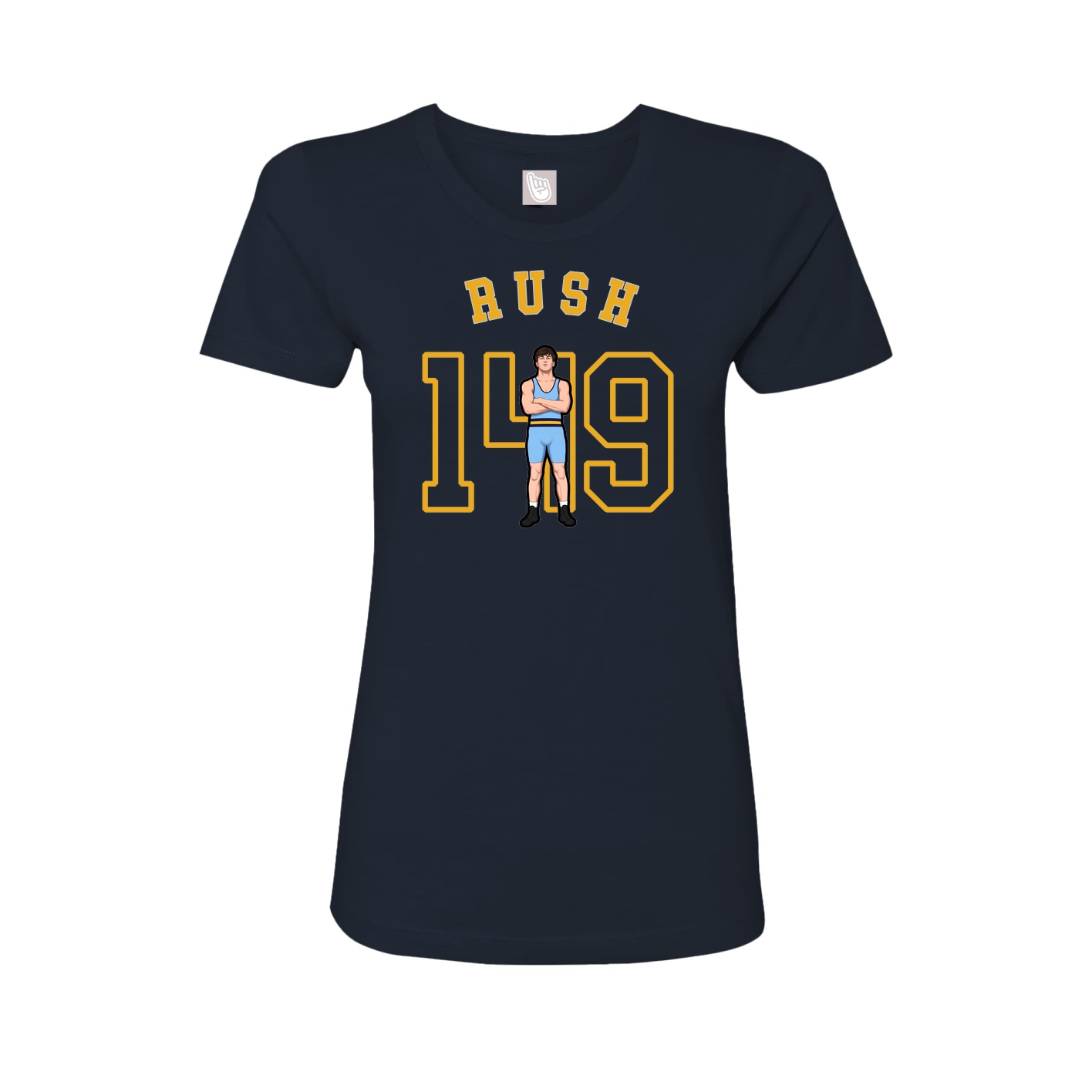 Fitted Women's Tee — Shirsey Arch in Navy