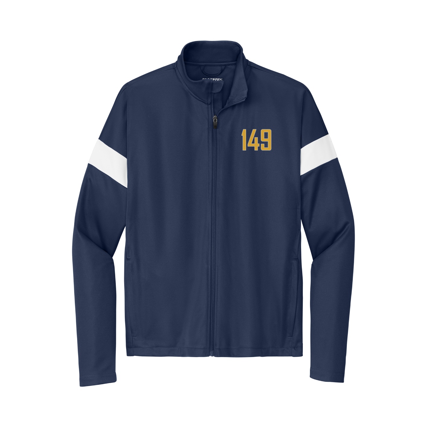 Team Travel Full-Zip Jacket — Front Shirsy in Navy/White
