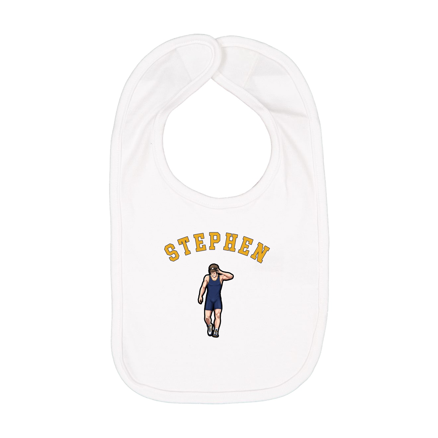Infant Bib — Shirsey Arch in White