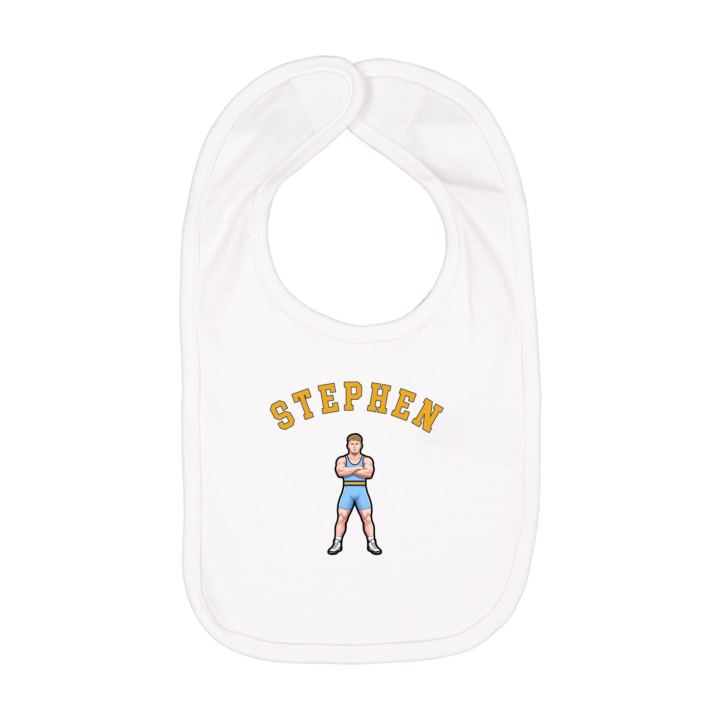 Infant Bib — Shirsey Arch in White