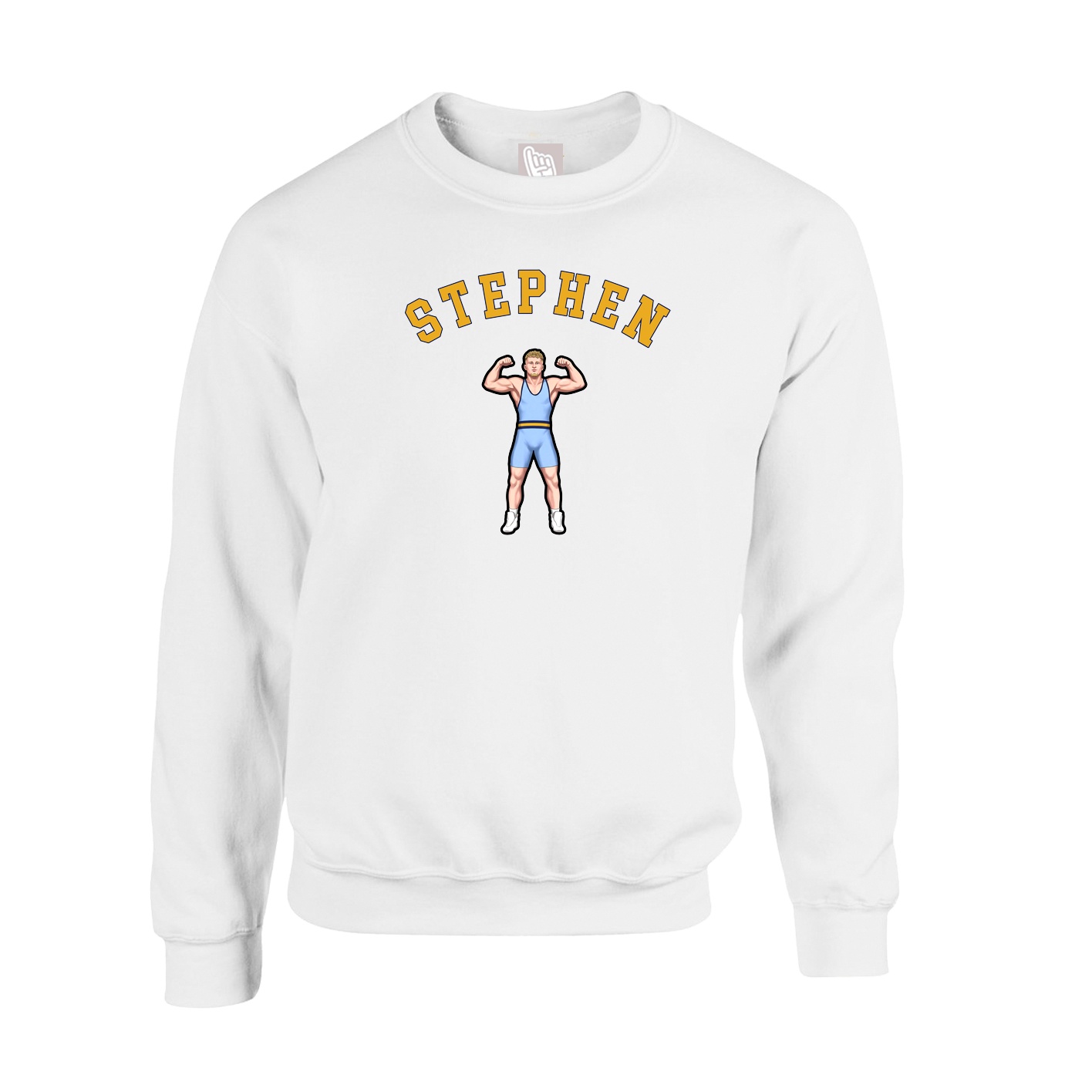 Fleece Crew — Shirsey Arch in White