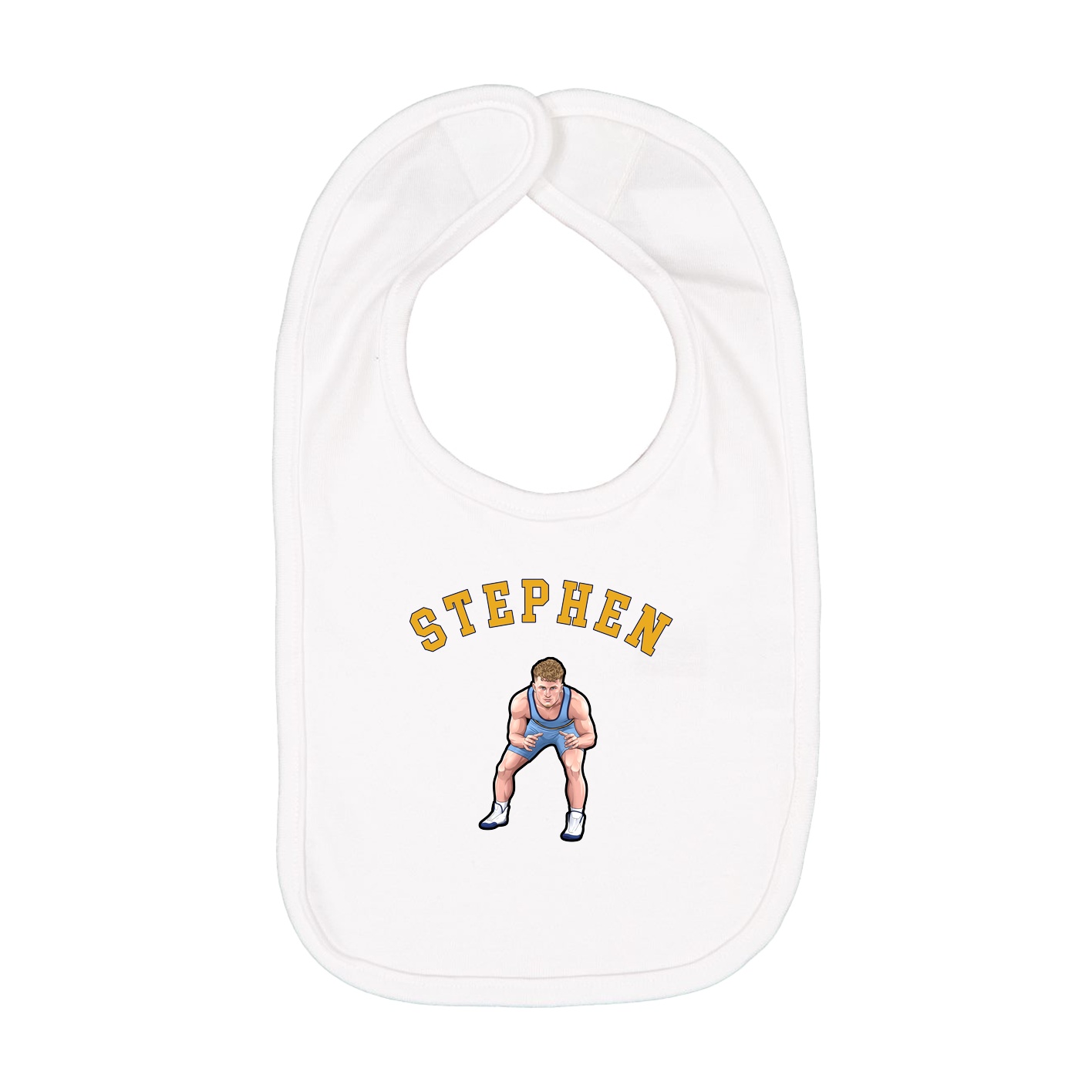 Infant Bib — Shirsey Arch in White
