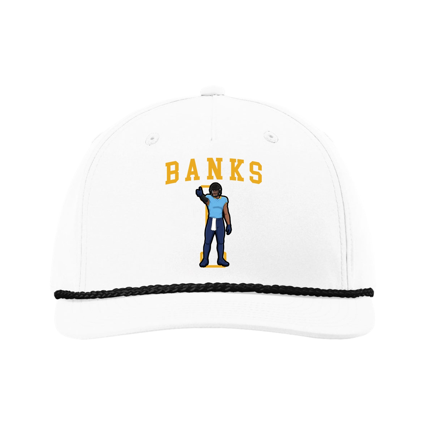 Five-Panel Classic Rope Cap — Shirsey in White