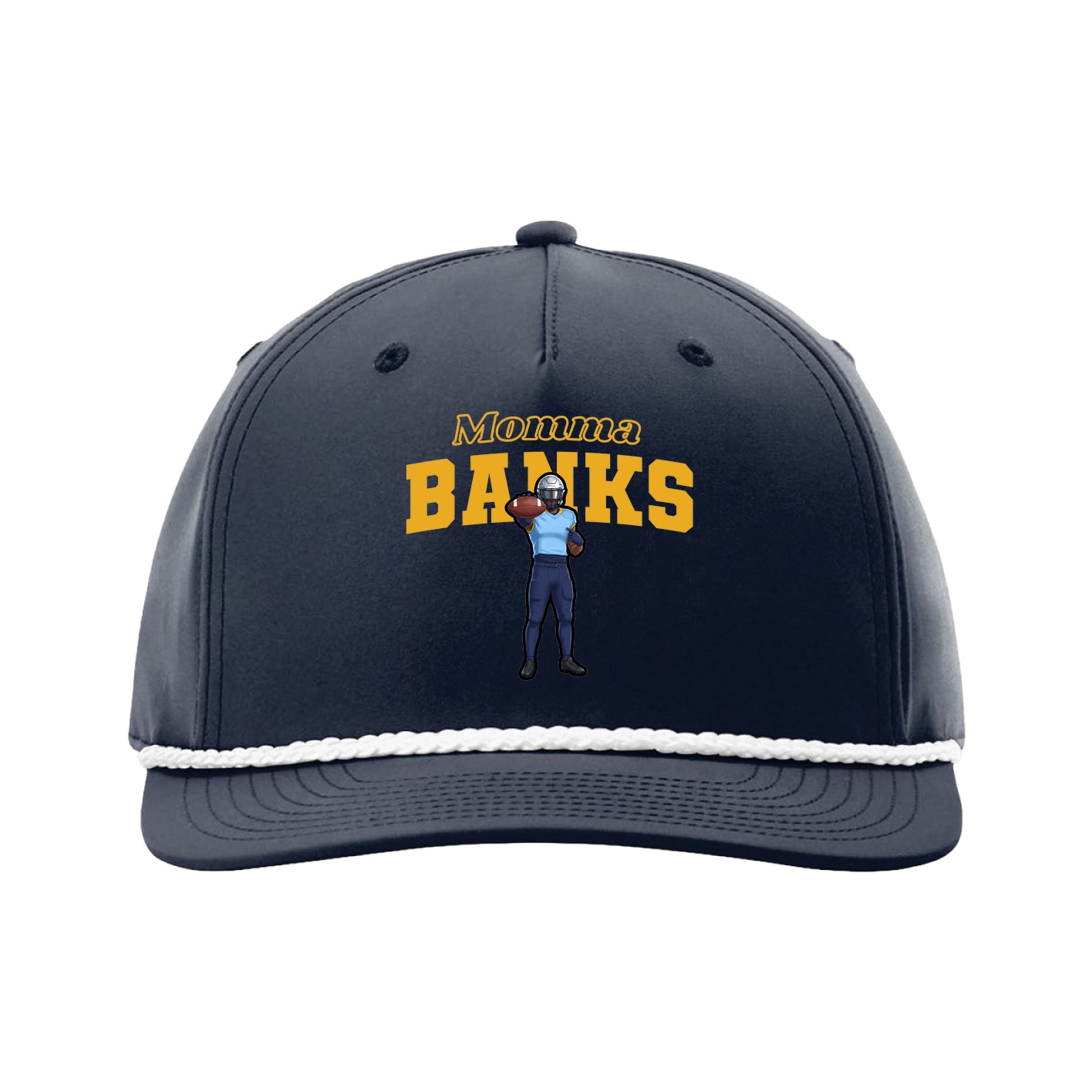 Five-Panel Classic Rope Cap — Mothers Day Block in Navy