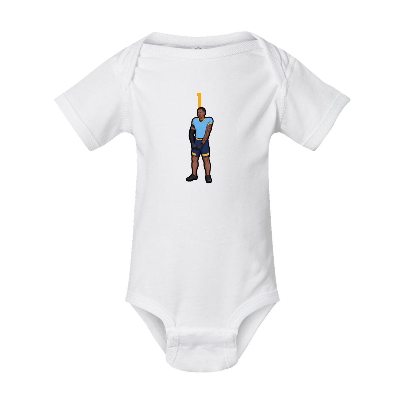 Baby Onesie — Number Top in White