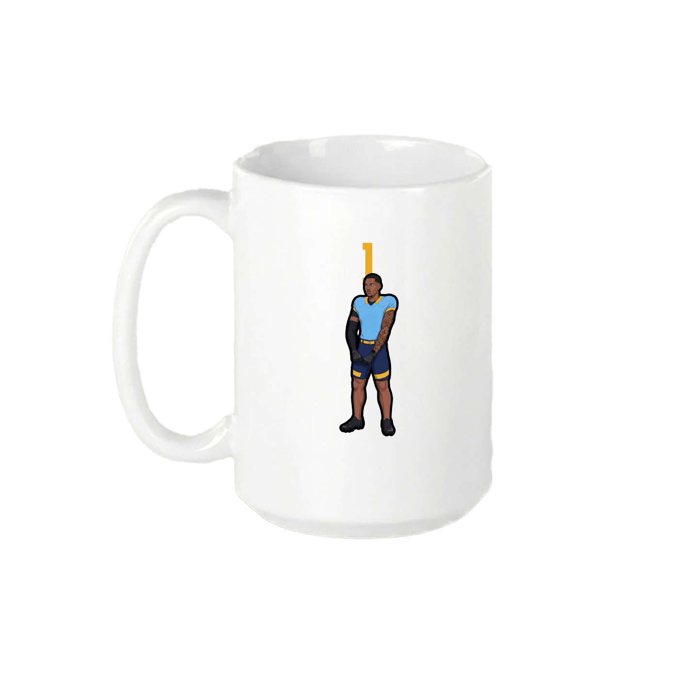 15oz Coffee Mug — Number Top in White