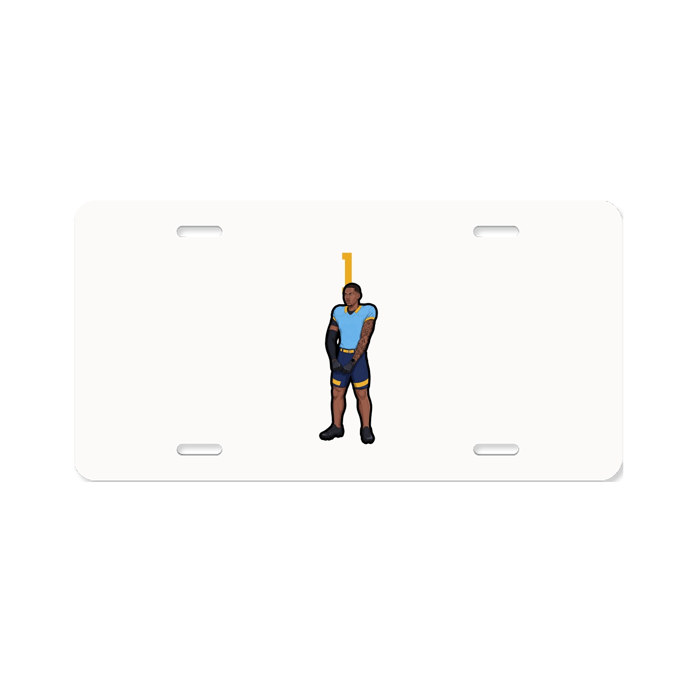 License Plate — Number Top in Classic