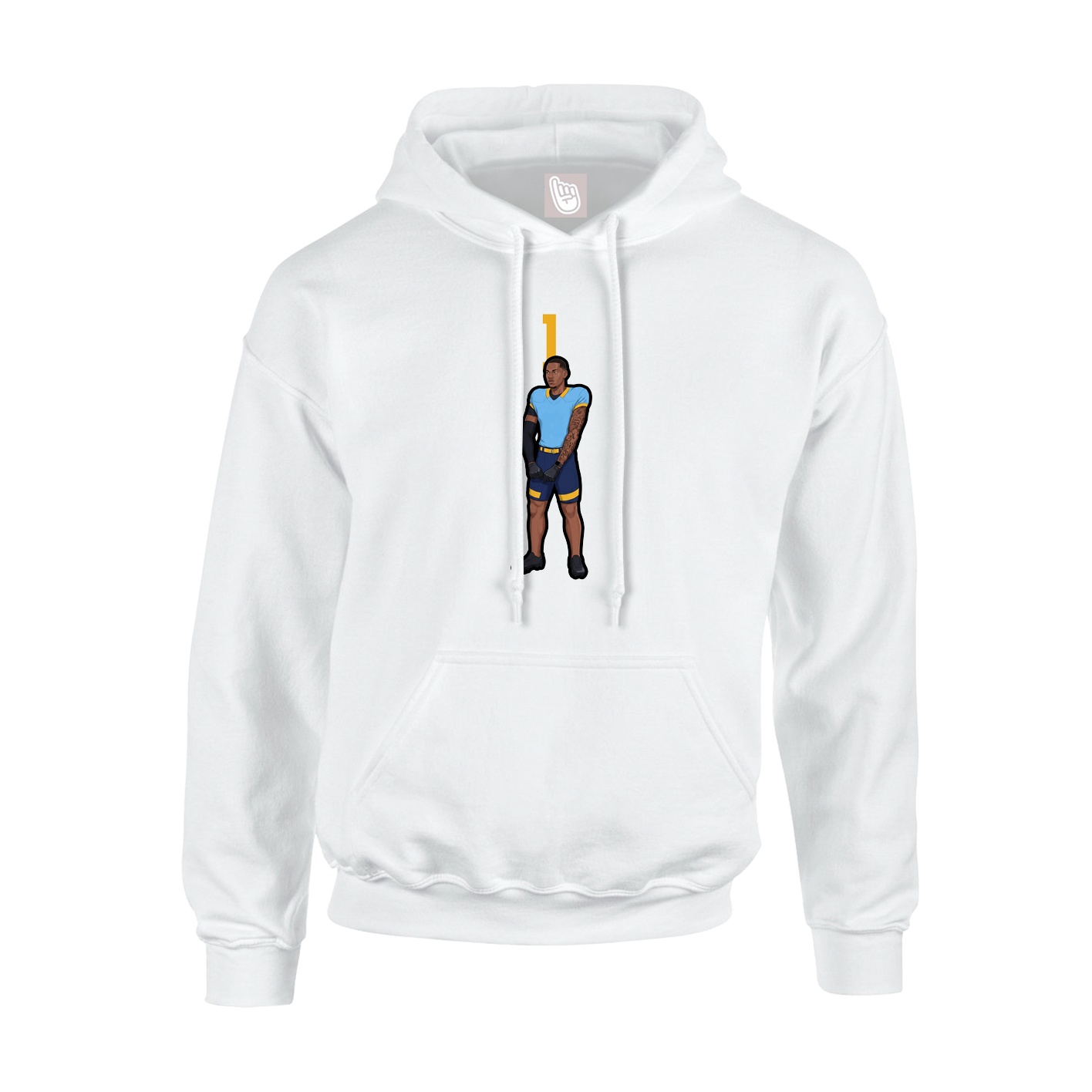 Hoodie — Number Top in White