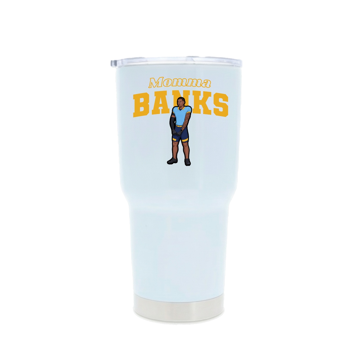 30oz Stainless Steel Tumbler — Mothers Day Block in White