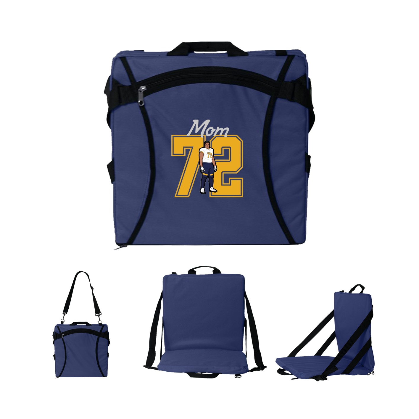 Folding Stadium Seat — Mothers Day Shirsey in Navy