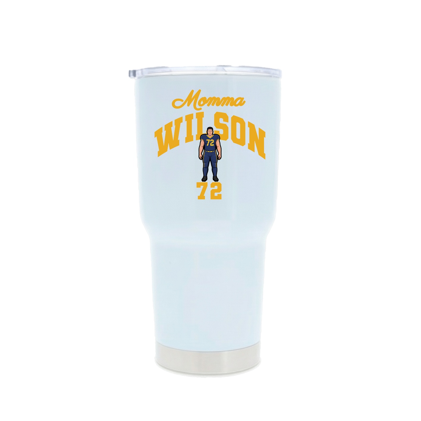 30oz Stainless Steel Tumbler — Mothers Day Arch in White