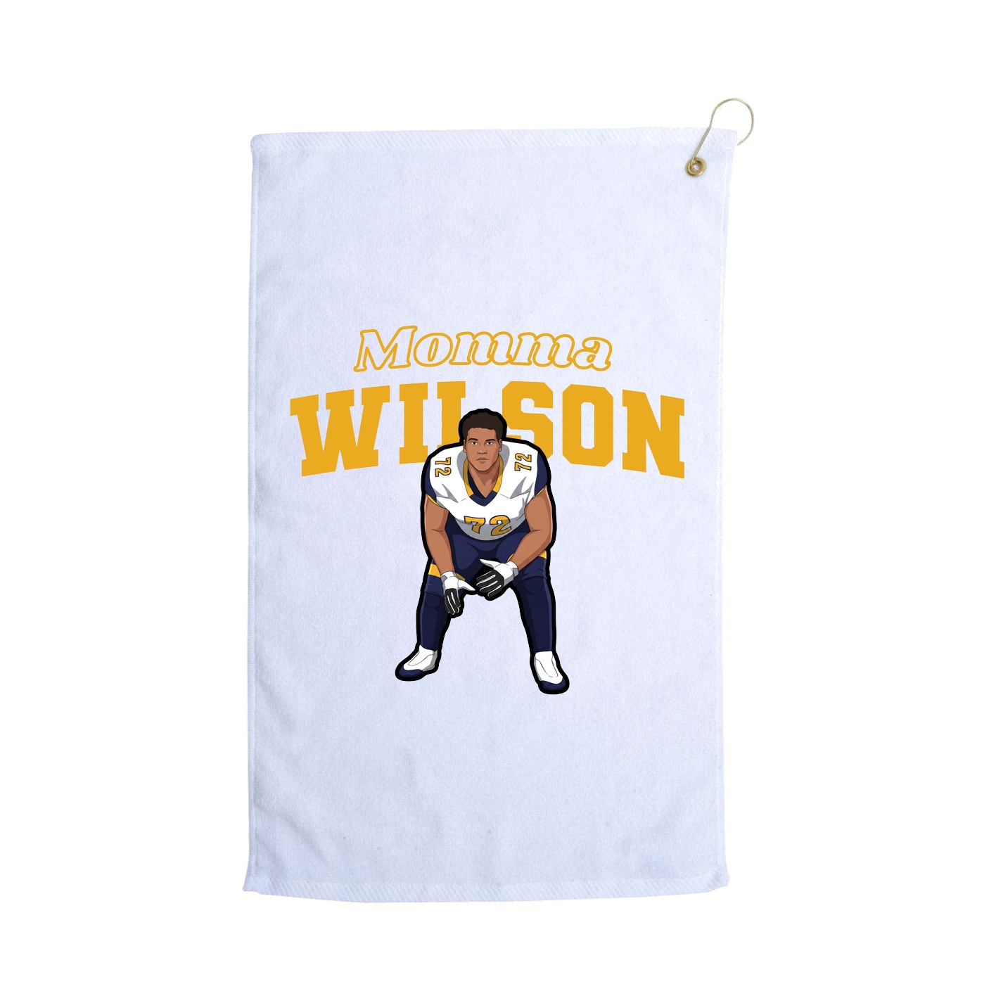 Golf Towel — Mothers Day Block in White